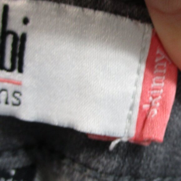 CAbi Jeans Womens 4 Gray Skinny Low Rise Faded Zip Pockets 28x30 Denim Stretch - Picture 6 of 14